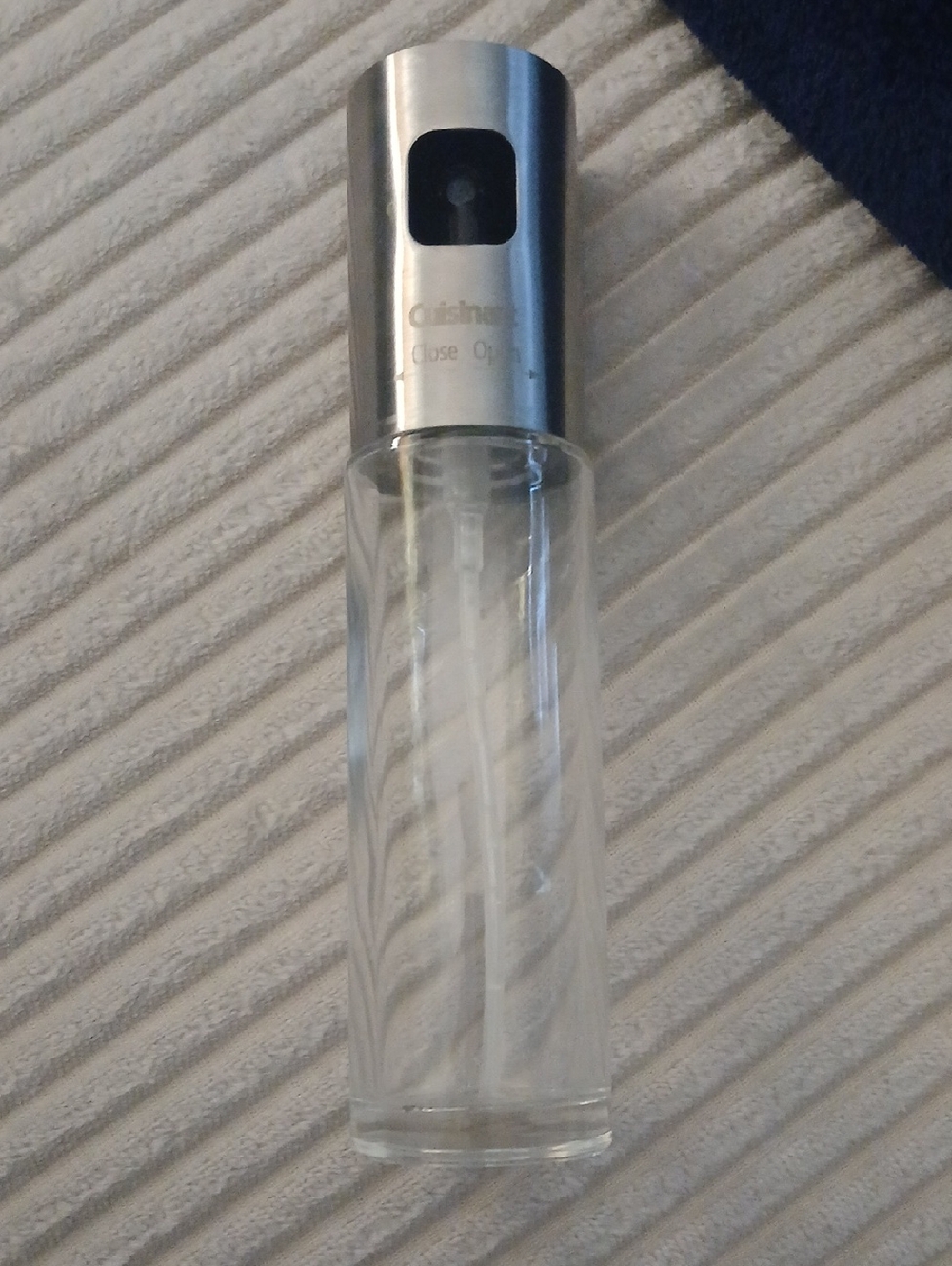 Cuisinart Clear Glass Oil Spray Bottle with Stainless Steel Top